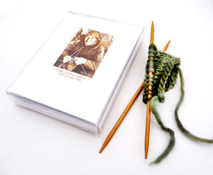 Knitting greeting cards set