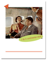 Greeting card for knitters: I do it continental style