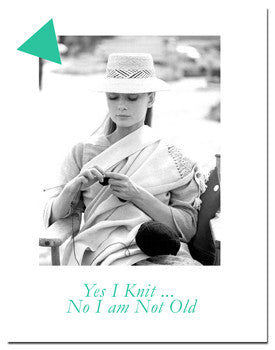 Greeting card for knitters: Yes I knit ......